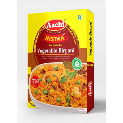 AACHI READY TO EAT VEGETABLE BRIYANI 250 GM (1X20)